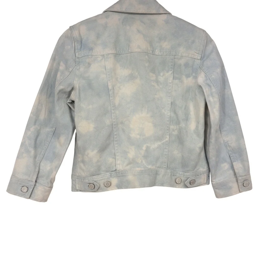 Lauren‎ Ralph Lauren Jacket Womens XS Blue Santorini Fash Tie Dye Denim Trucker - Picture 6 of 11